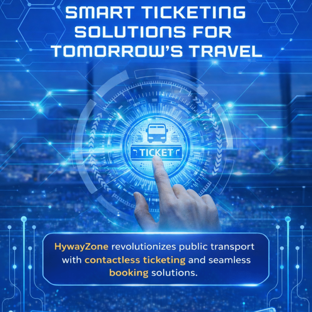 HywayZone smart ticketing and booking solution showcasing contactless bus ticketing technology